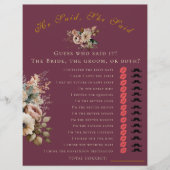 フローラエレガント・ブルゴーニュが言った チラシ (正面)