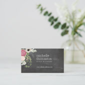 フローラエレガント・ブーケ・シャルボード・クラフター 名刺 (スタンド正面)