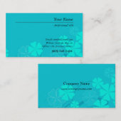 フローラエレガント、青 名刺 (正面/裏面)