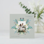 フローラエレガントBohoフォトサンキューカード 招待状 (スタンド正面)