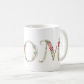 フローラエレガントMOMデザイン – 母の日の贈り物 コーヒーマグカップ (正面右)