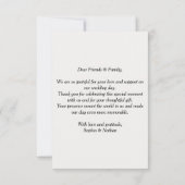 フローラエレガ結婚ンスサンキューカード サンキューカード (裏面)