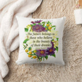 フローラエレノールルーズベルト引用文装飾用クッション クッション (ブランケット)