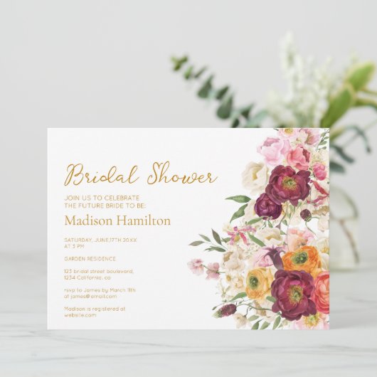 フローラエンスマトリクスブライダルシャワー 招待状 (スタンド正面)