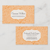 フローラエンボスピーチカラー名刺 名刺 (正面/裏面)