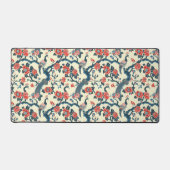 フローラオリエンタルピーコックジャパンディスタイル デスクマット (正面)