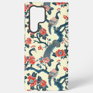 フローラオリエンタルピーコックジャパンディスタイル SAMSUNG GALAXY S22 ULTRAケース