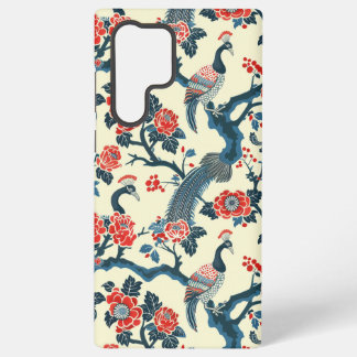 フローラオリエンタルピーコックジャパンディスタイル SAMSUNG GALAXY S22 ULTRAケース