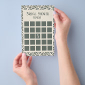 フローラオリーブグリーンとクリームが咲く チラシ (ハンドル)