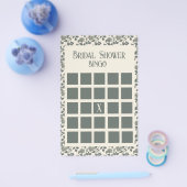 フローラオリーブグリーンとクリームが咲く チラシ (シングル)