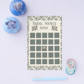 フローラオリーブグリーンとクリームが咲く チラシ (シングル)