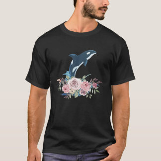 フローラオルカシー海動物ギフトアクアリストキラー Tシャツ