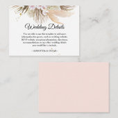 フローラオルクエレガント&パンパス美しいフレーム エンクロージャーカード (正面/裏面)