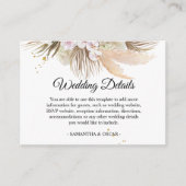 フローラオルクエレガント&パンパス美しいフレーム エンクロージャーカード (正面)