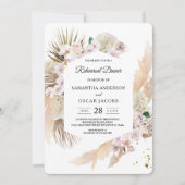 フローラオルクエレガント&パンパス美しいフレーム 招待状 (正面)