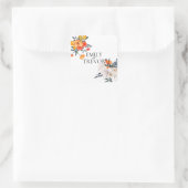 フローラオレンジと白結婚式招待状 スクエアシール (バッグ)