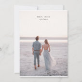 フローラオレンジと白結婚式招待状 セーブザデート (裏面)