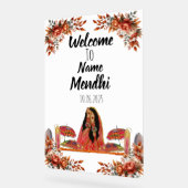 フローラオレンジのアクリルのメンディ徴候。アクリル記号 アクリルサイン (傾斜)