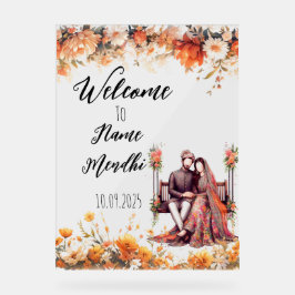 フローラオレンジのアクリル酸メンディ徴候 アクリルサイン