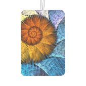 フローラオレンジイエローブルー抽象芸術アート カーエアーフレッシュナー (裏面)