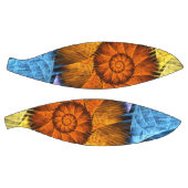 フローラオレンジイエローブルー抽象芸術アート バスケットボール (パネル)