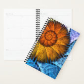 フローラオレンジイエローブルー抽象芸術アート プランナー手帳 (ディスプレー)