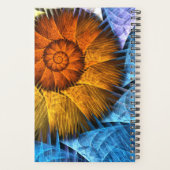 フローラオレンジイエローブルー抽象芸術アート プランナー手帳 (裏面)
