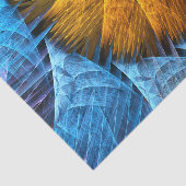 フローラオレンジイエローブルー抽象芸術アート 薄葉紙 (詳細)