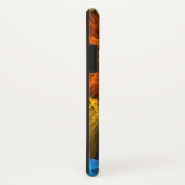 フローラオレンジイエローブルー抽象芸術アート Case-Mate iPhoneケース (裏面/右)