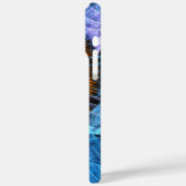フローラオレンジイエローブルー抽象芸術アート Case-Mate iPhoneケース (裏面 / 左)
