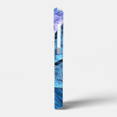 フローラオレンジイエローブルー抽象芸術アート Case-Mate iPhoneケース (裏面 / 左)