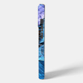 フローラオレンジイエローブルー抽象芸術アート Case-Mate iPhoneケース (裏面 / 左)