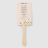 フローラオレンジオータムカボチャ結婚式 プログラム ハンドファン (裏面)