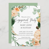フローラオレンジバ結婚ートサマー婚約パーティ 招待状 (正面/裏面)