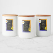 フローラオレンジブルーグリッターブラック製品ラベル フードラベル (ボトル)