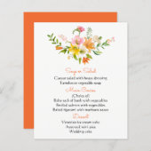 フローラオレンジメニューリリー花 – ピンク黄色 (正面/裏面)