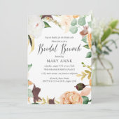 フローラオレンジ晩夏結婚のブライダルブランチ 招待状 (スタンド正面)