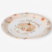 フローラオレンジ秋リトルカボチャ2nd birthday ペーパープレート (アングル)