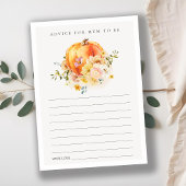 フローラオレンジ色のカボチャはママの赤ちゃんシャワーのアドバイス エンクロージャーカード