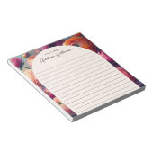 フローラオレンジ色のピンクのランナキュラスが並パーソナライズされたんだ ノートパッド (アングル)