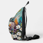 フローラオンカラフルティール（緑がかった色）ブルーベージュ スリングバッグ (右)