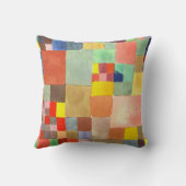 フローラオンサンドbyポール・クレー抽象芸術・アート クッション (裏面)