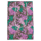 フローラオン木人気があるカスタマイズ文字 ミディアムペーパーバッグ (裏面)