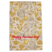 フローラオン木人気があるカスタマイズ文字 ミディアムペーパーバッグ (正面)