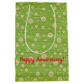 フローラオン木人気があるカスタマイズ文字 ミディアムペーパーバッグ (正面)