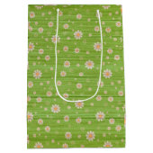 フローラオン木人気があるカスタマイズ文字 ミディアムペーパーバッグ (裏面)