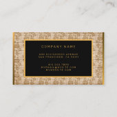 フローラオン木材金ゴールドカスタマイズプロフェッショナルモダン 名刺 (裏面)