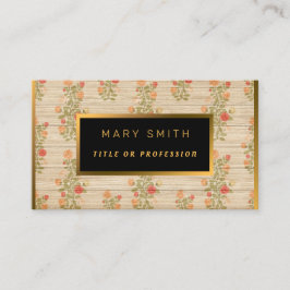 フローラオン木材金ゴールドカスタマイズプロフェッショナルモダン 名刺