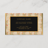 フローラオン木材金ゴールドカスタマイズプロフェッショナルモダン 名刺 (裏面)