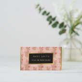 フローラオン木材金ゴールドカスタマイズプロフェッショナルモダン 名刺 (スタンド正面)